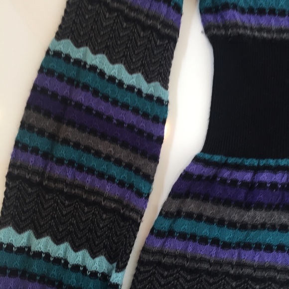 Free People Striped Flame Stitch Jewel Tone Sweater Dress - Picture 4 of 8